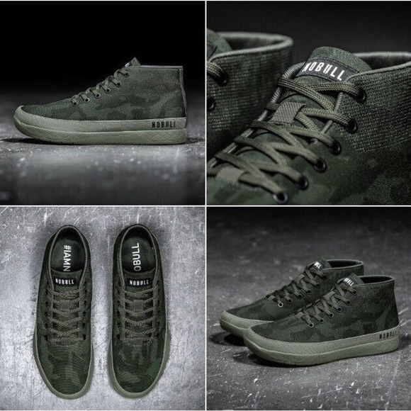 NoBull Forest Camo Canvas Mid Trainer Sneakers Green Shoes Men's 13 Rare HTF - Picture 4 of 15